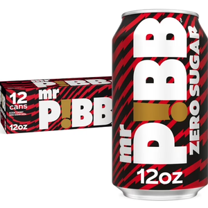 Mr. Pibb Zero Sugar Cherry Soda Pop Fridge Pack Cans, 12 fl oz, 12 Pack BBD Jun 01 2026