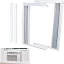 LBG Products Window Air Conditioner Side Panel and Frame Set,AC Accordion Filler Kit,Fits Most 12000BTU Window Air Conditioners,Window AC Side Panels