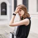 6 x Stretchy Band with Magnetic Clasp Compatible for Apple Watch Bands Women Men 38mm 40mm 41mm 42mm 44mm 45mm 46mm 49mm, Nylon Sport Solo Loop for iWatch Series 11/10/9/8/7/6/SE/5/4/Ultra 3 2 1 (Black)