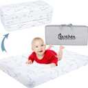 Mochen Trifold Pack and Play Mattress, 38"x26" Dual-Sided Memory Foam Pack n Play Mattresses Pad, Foldable Thick Mattress for Pack N Play Pen with Travel Bag & Washable Cover