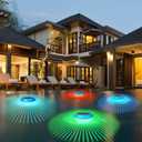 Solar Floating Pool Lights,RGB Color Changing Pool Floating Light,IP68 Waterproof Solar Pool Lights that Float,LED Pool Light for Inground & Above Ground Pools,Outdoor Garden,Party Decor (2)