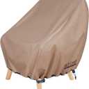 ULTCOVER Waterproof Patio Chair Cover  Outdoor Lounge Deep Seat Single Lawn Chair Cover Fits Up to 38W x 34D x 34H inches (Brown)