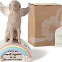 Storieme Loss of Dog Sympathy Gift: Hand-Painted Rainbow Bridge Pet Memorial Figurine Gifts for Dog Mom Lover - Healing Decor Until We Meet Again (Medium)