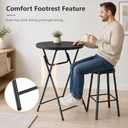 2 Pack Cocktail Table, 32 Inch Folding Table, High Top Round Tables, Black