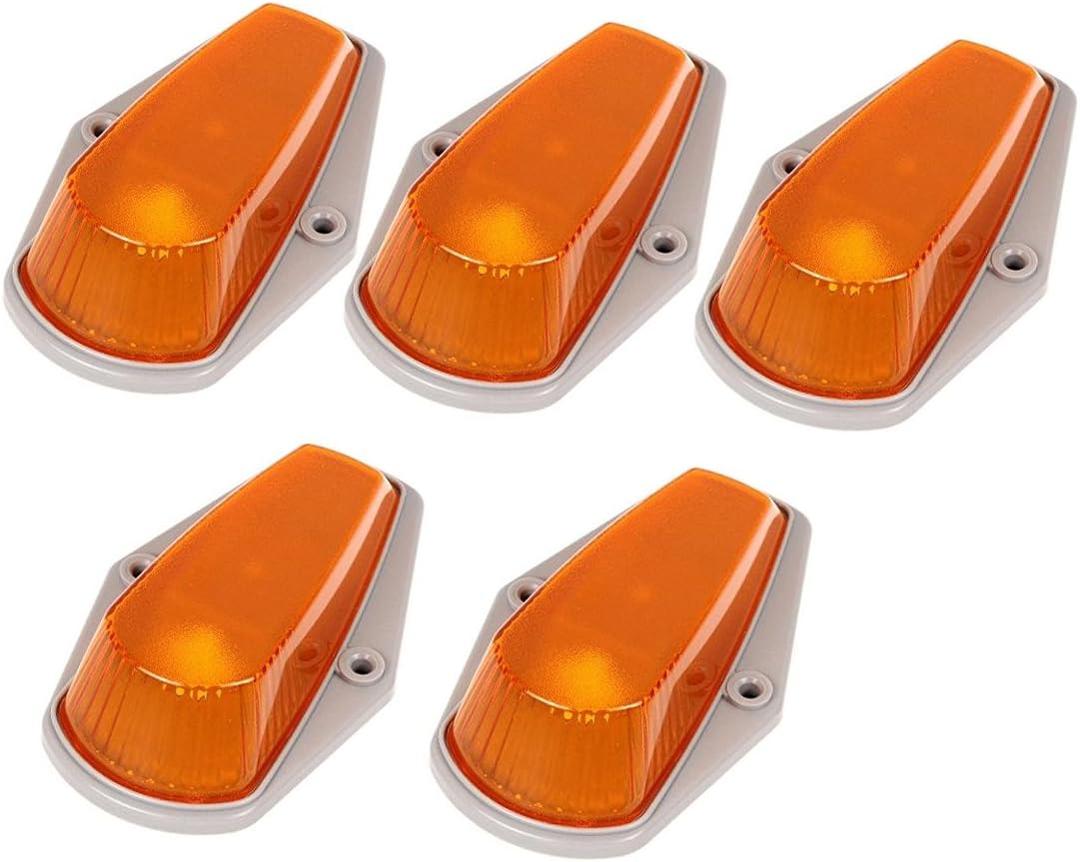 Aeagle Cab Marker Lights for 1980-1997 Ford F150 F250 F350 Top Roof Running Lights (Amber) 5 Packs