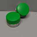 LunchBots Rounds Leak Proof 4 oz. Stainless Snack Container Jar, Set of 2, Green Lids
