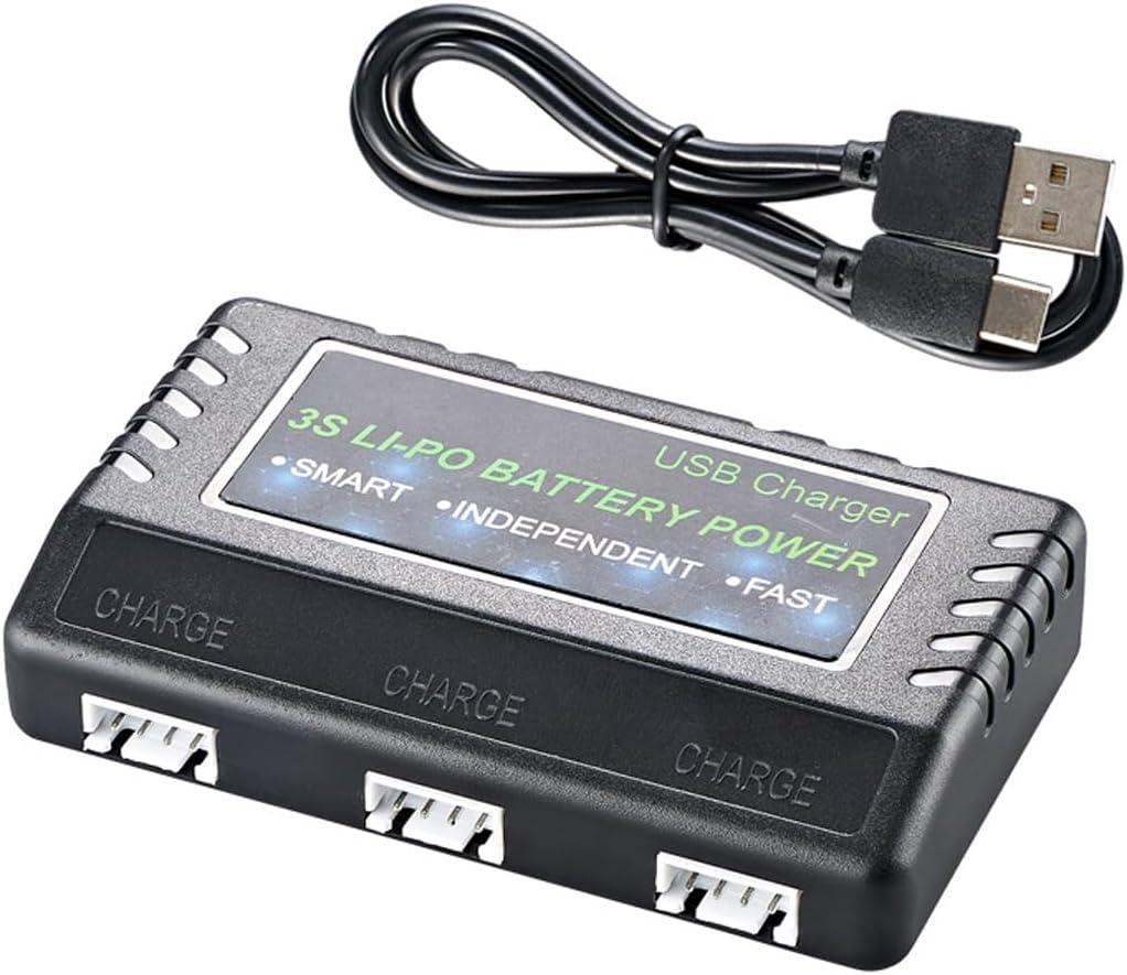 3 in 1 3S 11.1V USB LiPo Battery Balance Charger Cable 800mA with XH-4P Connector Plug for RC Car Boat Rock Crawler FPV Drone Quadcopter Battery Charger