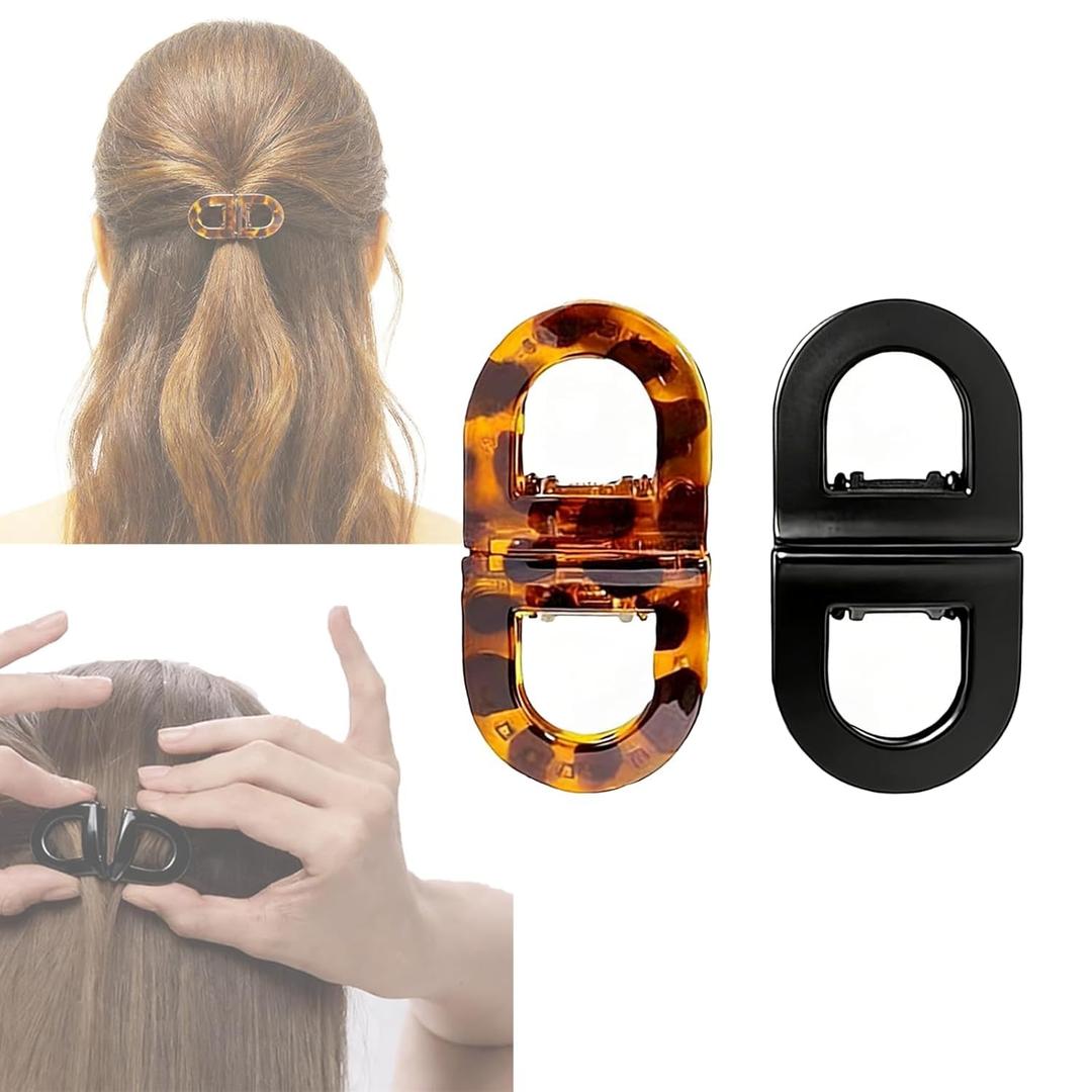 2PCS Magnetic Hair Clips, No Crease Magnet Hair Clip for Women, Easy for Daily Hairstyles, Strong Hold Seamless Magnetic Hair Clip for Sectioning and Styling