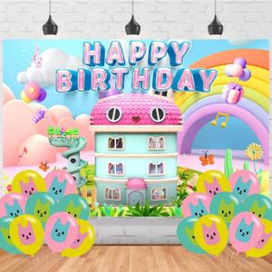 Cartoon Birthday Decorations, Doll of House Backdrops for Party Decorations Supplies,Doll of House Happy Birthday Banner Backdrop for Party Supplies (5x3ft) Cartoon Birthday Decorations, Doll of House Backdrops for Party Decorations Supplies,Doll of House Happy Birthday Banner Backdrop for Party Supplies (5x3ft)