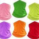 6 Pack Sun Cooling Neck Gaiter Face Mask UV Scarf Breathable Bandana for Men/Women