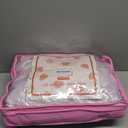 Toddler Bedding Set, 4 Piece Bed-in-a-Bag Toddler Bed Comforter Sets for Girls, Toddler Bed Set, Prink Strawberry Printed, Machine Washable