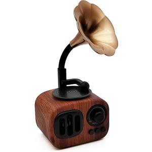 Tipmant Mini Classic Wireless Bluetooth Speaker Stereo Audio Retro Vintage Record Player Model Home Room Decor