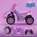 Peppa Pig - 6V ATV Ride On Toy for Kids, LED Headlights, Battery Powered, 6V ATV Quad