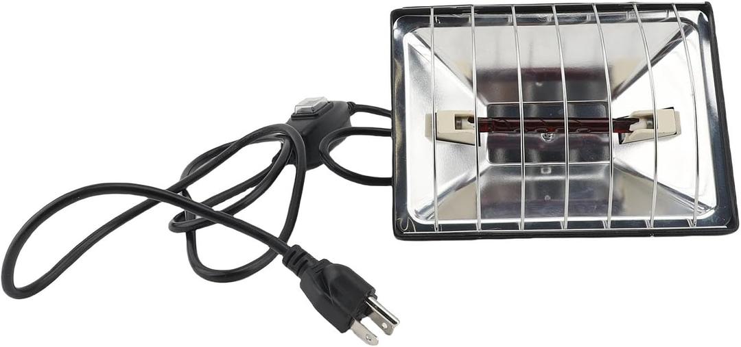 Chicken Brooder Heater for Chicks Coop with 2 Heat Lamps, 250W Hen Chick Warmer with Adjustable Height & Temperature, 6ft Cord, Aluminum Alloy Lamp Shade for Chicks Ducks Livestock Indoor