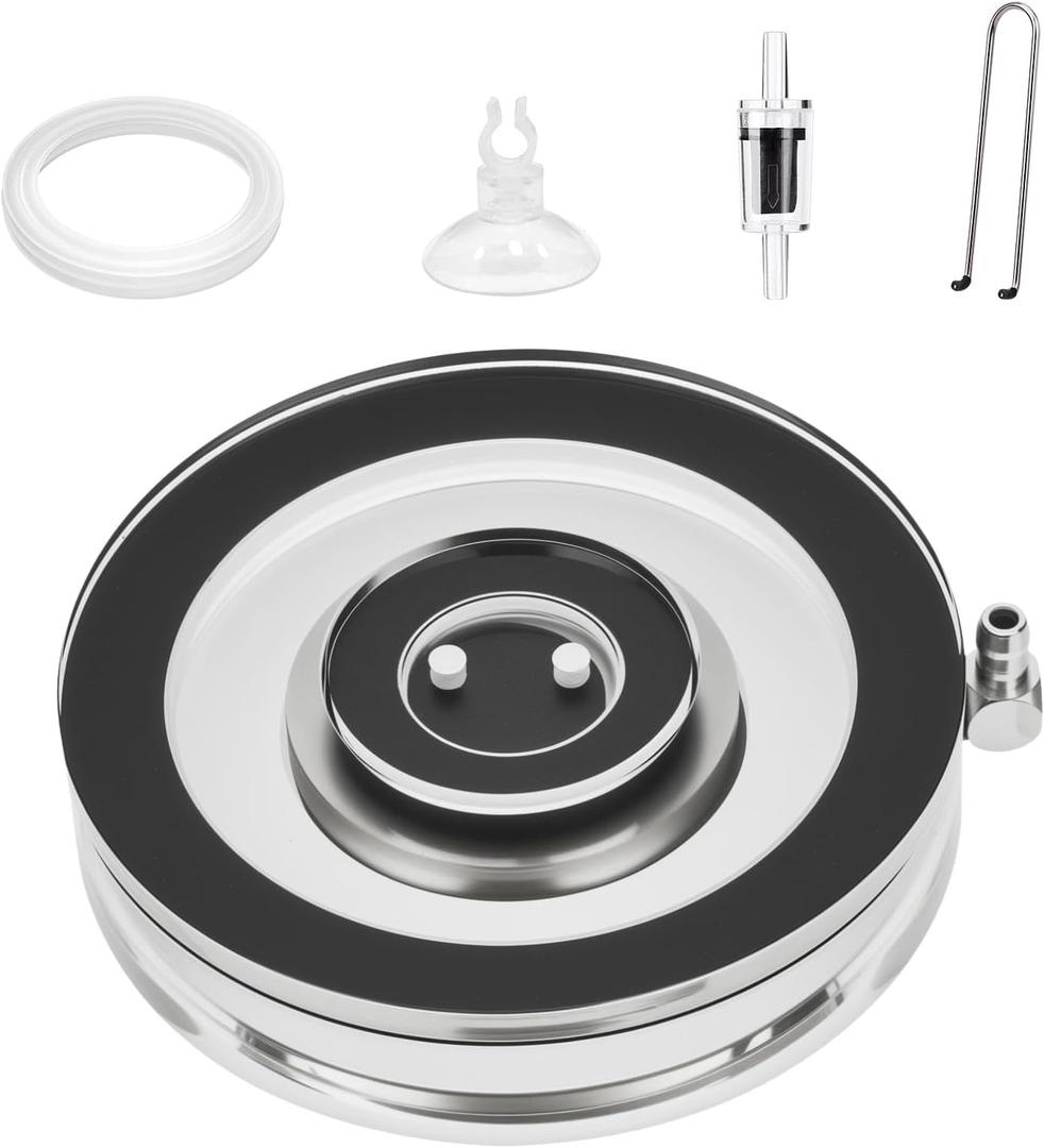 hygger Air Stones for Aquariums, Transparent Acrylic Fish Tank Bubbler Kit with Air Tube, Ultra Silent Bubble Stone Super-High Dissolved Oxygen Diffuser for Aquarium Fish Tank and Hydroponic (1.7 inch)