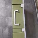 Foam Name Badge Holder with Case (Holds 48 Badges) Tray ID Badge Organizer Clear Tag Holders for Desk Office School (Army Green)