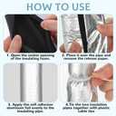 24 Pack Pipe Insulation Foam Tube Self Adhesive - 1.3 Ft x 0.3 Inch Pre Slit Foam Pipe Covers with Ties, Aluminum Foil Pipe Insulation Wrap for Outside Water Pipe Winter Freeze Protection