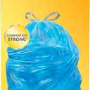 Glad 30 Gallon Recycling Bags, Large Drawstring Trash Bags, Blue, 28 Count (Pack of 1)