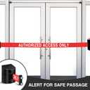 Barydat 16.4 ft Magnetic Retractable Wall Mount Barrier, Crowd Control Safety Belt with ABS Case for Grocery Retail Store Stadium(Authorized Access Only,Black,2 Pcs)