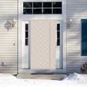 Wohomzy Thermal Door Curtain Fits Doors Size 38"x83"，Curtain Size 41"x85", Magnetic Insulated Side Open Keep Warm in Winter Cool in Summer,Diamond Pattern,Beige