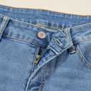 Sidefeel Women's Capri Jeans High Waisted Stretchy Skinny Jeans Trendy Cross Raw Hem Summer Cropped Denim Pants Iceland Blue Size 4