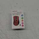 memzuoix 2.4G Wireless Mouse, 1400 DPI Mobile Optical Cordless Mouse with USB Receiver, Portable Computer Mice for Laptop, PC, Desktop, MacBook, 5 Buttons, Red