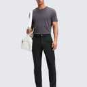 CRZ YOGA Stretch Cotton Chino Pants for Men - 30"/32" Breathable Work Casual Athletic Fit Twill Trousers with Pockets (Blue, XXL)
