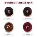 Messy Buns Hair Pieces 100% Human Hair Chignons Scrunchie Elastic Rubber Band Messy Bun Hair Piece Stretchy Fluffy Donut Updo Bun Wig Smooth Hair Bun Extensions for Women Natural Dark Brown