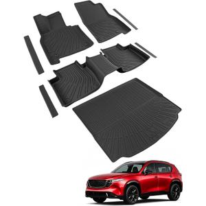 Car Floor Mats for Mazda CX-5 2026, 8PCS with Door Sill Protectors