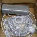 Plug in Pendant Light, 15 FT Hanging Lamp with Plug in Cord, On/Off Switch, Pendant Lighting with Fabric Shade, Hanging Light Fixture for Living Room, Bedroom, Dining Room, Kitchen (Gray)