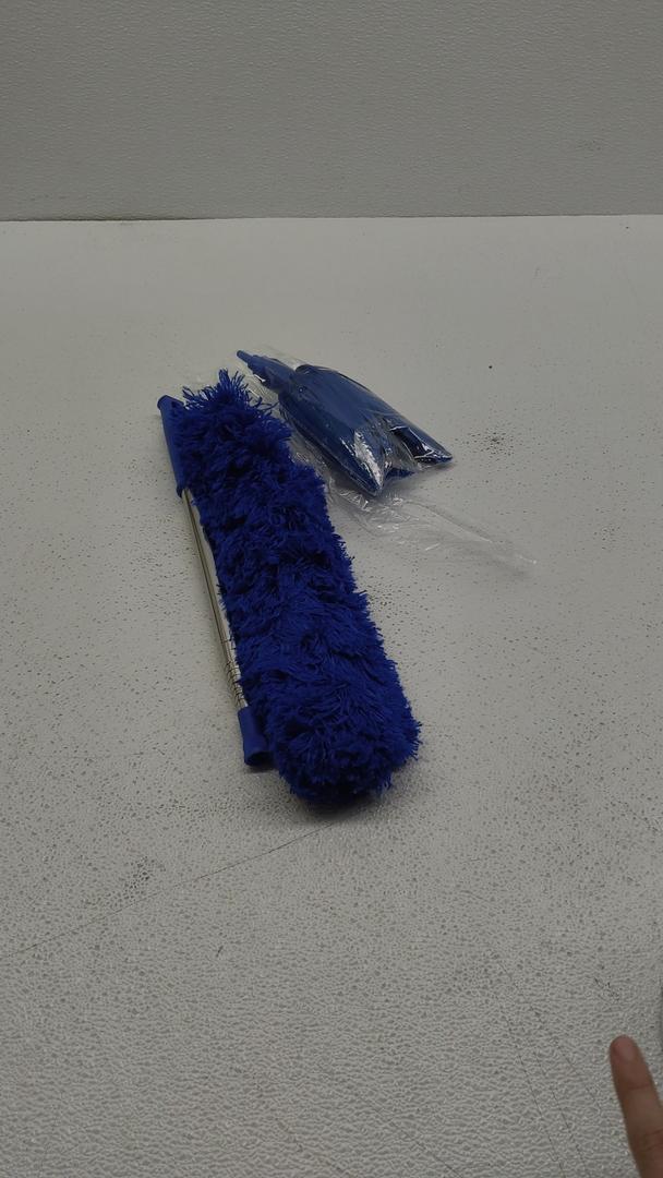 Ceiling Fan Cleaner Duster Reusable Microfiber Ceiling Fan Blade Cleaner Removable Duster with Extension Pole Adjusts 13 to 49.7 Inch for Cleaning Walls Furniture Door Window Top (Dark Blue)