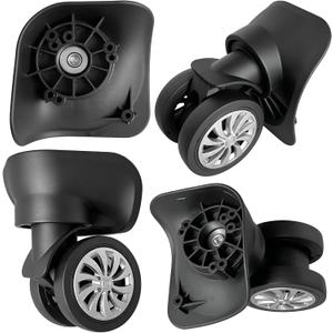 Duel Spinner Luggage Wheels Replacement for Suitcase, Wheels Parts Roller Suitcase Tourister Travel Trunk Caster Luggage Replacement Kit