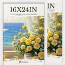 16x24 Poster Frame 1 Pack, Textured White Solid Wood Picture Frame, Wall Hanging