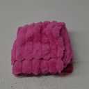 ZLINA Set of 2 Hot Pink Faux Fur Decorative Throw Pillow Covers Fluffy Striped Pillowcase Cushion Covers 18 x 18 Inch Decor Sofa Couch Bedroom