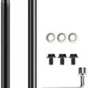 Modern 84" Black Cast Outdoor Light Post 3" Diameter Direct Burial Pole for House, Porch, Patio, Deck, Garage, Yard, Garden, and Driveway1Pack