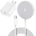 [Apple MFi Certified]Magnetic Wireless Charger Apple Mag Safe Charger,15W 6FT Fast Wireless Charging Pad for AppleiPhone 16 Pro Max/16 Pro/16 Plus/15 Pro Max/14/13/12/AirPods3/2/Pro/Pro2,Charging Pad Missing Cube