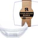 R-kay 6 Pack Extra Large Serving Bowl - 64 Ounce Plastic Serving Bowls For Entertaining - Clear Plastic Bowls For Salads And Snacks - Disposable bowls For All Occasions