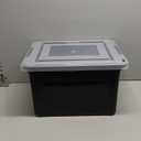 IRIS USA File Box File Organizer Plastic File Box for Letter/Legal File, BPA-Free Plastic Storage Bin Tote Organizer with Durable and Secure Latching Lid, Stackable and Nestable, Black 35 Qt. 1Pack