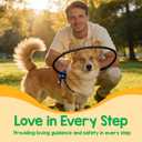 LetPetRun Protective Halo Harness for Blind Dogs,Adjustable Protective Ring Collar Vest, Safe Walking Navigation Aid for Visually Impaired Dogs (22"-26")