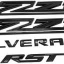 Set of 4pack OEM Silverado Plus Z71 RST Emblems 3D Badges Compatible with for Silverado 2019-2025 Parts 86539786 (Black)