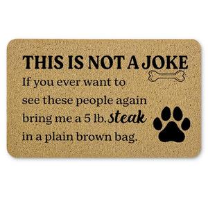 Qnhij Funny Dog Door Mat, Dog Home Decor Door Mat, Dogs Gifts Door Mats, 17x30 Inches