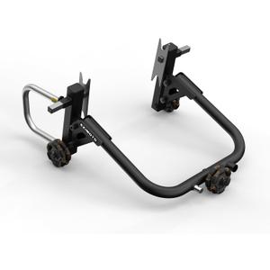 Sport Bike Motorcycle Rear Stand, 360 Movable Lift Stands, Revolutionary Heavy Duty Motorcycle Stands - Quick, Safe, and Easy Single Person Operation Lifting Pins Not Included (Double Arm, Black)