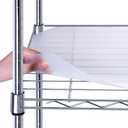 BRIAN & DANY Wire Shelf Liner 13.4" x 23.2", Heavy Duty Shelf Liners for Wire Shelving, Waterproof Protector Mats, Set of 5, Transparent