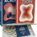 Gifts for Travelers & Hikers - National Park Decorative Books with Storage (Zion, Yosemite, Acadia) - Vintage Travel Decor Memory Box for Keepsakes, Coffee Table & Shelf Display (Set of 3) (Green-Red-Blue)