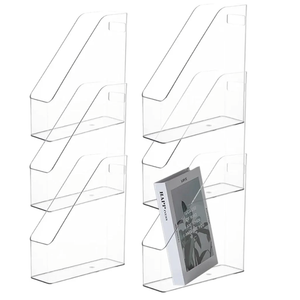 6 Pack Clear Acrylic Magazine File Holder, Acrylic Vertical File Organizer File Folder Bin Storage File Folder Rack Clear Plastic File Folder Organizer for Home Office Space 6 Pack Clear Acrylic Magazine File Holder, Acrylic Vertical File Organizer File Folder Bin Storage File Folder Rack Clear Plastic File Folder Organizer for Home Office Space