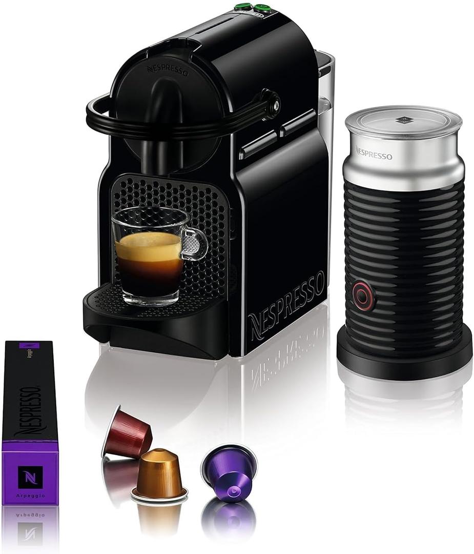 Nespresso Inissia Espresso Machine by De'Longhi with Milk Frother, 24 ounces, Black