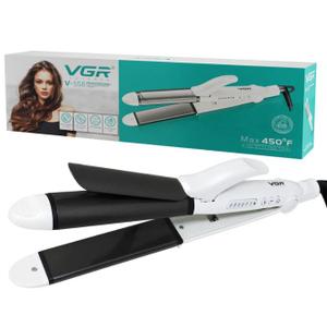 VGR V-558 Professional 2 IN 1 Hair Styler with Hair Straightener & Curler - Slim Ceramic Plate, Adjustable Heat, Lockable Switch and Rapid Heating Technology (LED Indicator, White & Black)