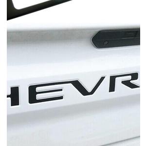 Tailgate Insert Letters Compatible with 2019 2020 2021 2022 2023 2024 Silverado, 3D Raised Adhesive Decals Letter Emblem - Matte Black