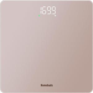 Homebuds Bathroom Scale for Body Weight, Precision 0.1lb by Our Professional Factory Since 2001, Weight Scale Step-On and White LED for Easy to View, 3*AAA Included, 400lb/182kg, Rose Gold
