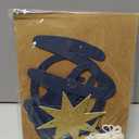 Over The Moon Baby Shower Decorations - Outer Space Birthday Party Banner (Navy Blue Moon)